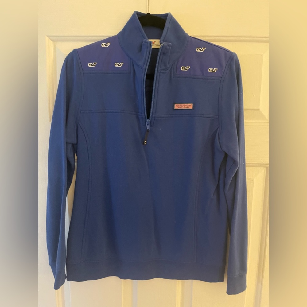 Vineyard Vines Women’s Blue Whale Embroidered Shep Shirt Sweater X-Small
